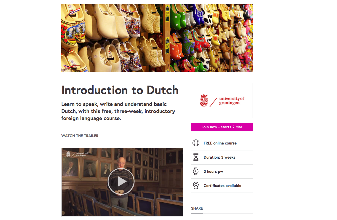 Introduction to Dutch MOOC